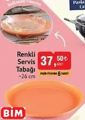 RENKLİ SERVİS TABAĞI ~26 CM